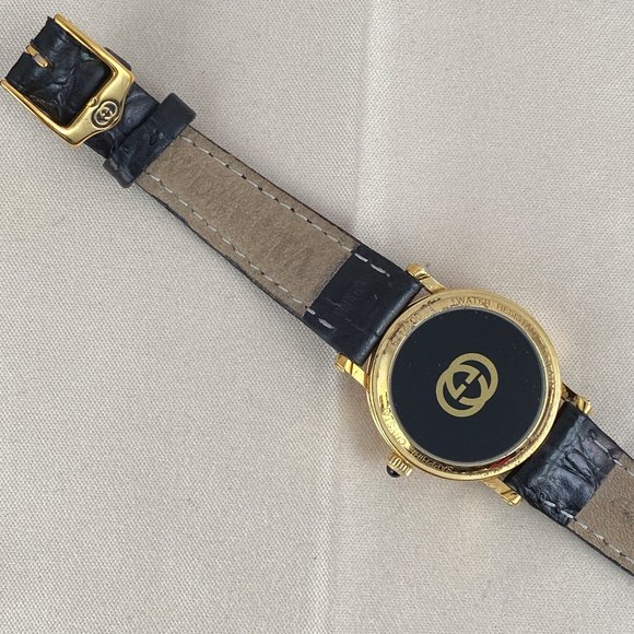 Authentic Vintage Swiss Made Ladies Gucci 7200L Watch 18K 10 Micron Gold Plating - Picture 10 of 12